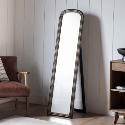 Gallery Direct Beck Cheval Mirror Brushed Brass Gallery Direct Beck Cheval Mirror Brushed Brass