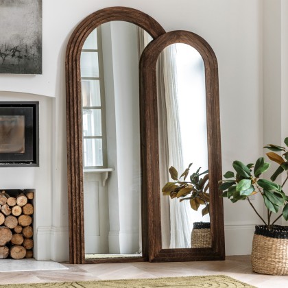 Gallery Direct Hoxton Dark Wood Arched Mirror Gallery Direct Hoxton Dark Wood Arched Mirror