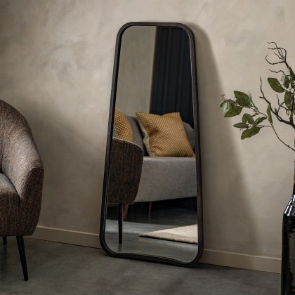 Gallery Direct Kurva Leaner Mirror Black Gallery Direct Kurva Leaner Mirror Black