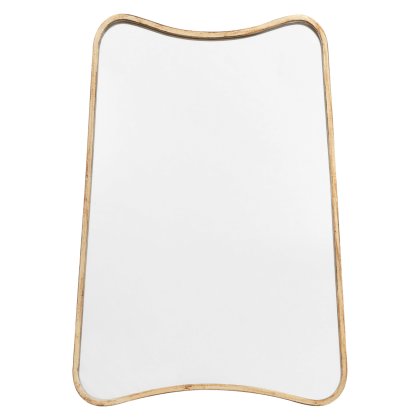 Gallery Direct Kurva Rectangle Mirror Gold Gallery Direct Kurva Rectangle Mirror Gold