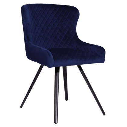 Amine Blue Velvet Dining Chair Amine Blue Velvet Dining Chair