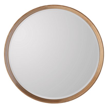 Gallery Direct Keaton Round Mirror Oak, Small Gallery Direct Keaton Round Mirror Oak, Small