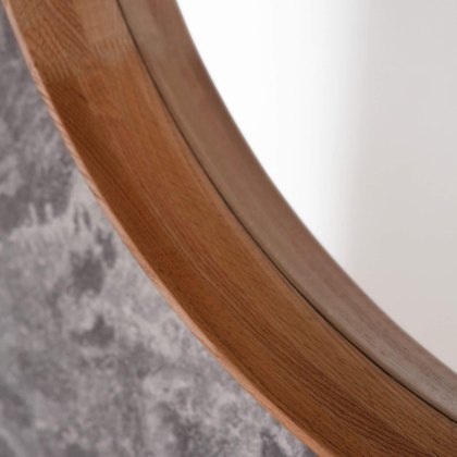 Gallery Direct Keaton Round Mirror Oak, Small Gallery Direct Keaton Round Mirror Oak, Small
