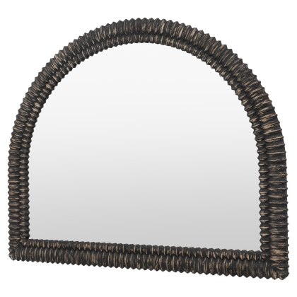 Gallery Direct Pimlico Arch Overmantle Mirror in Blackwash Gallery Direct Pimlico Arch Overmantle Mirror in Blackwash