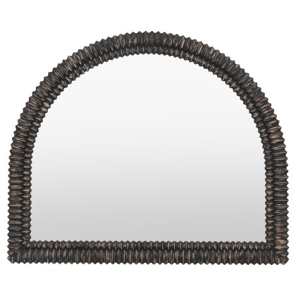 Gallery Direct Pimlico Arch Overmantle Mirror in Blackwash Gallery Direct Pimlico Arch Overmantle Mirror in Blackwash