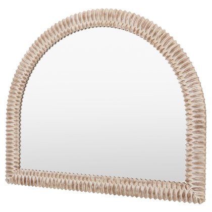 Gallery Direct Pimlico Arch Overmantle Mirror in Whitewash Gallery Direct Pimlico Arch Overmantle Mirror in Whitewash
