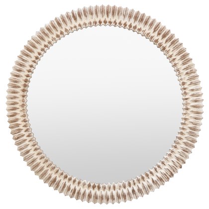 Gallery Direct Pimlico Round Mirror in Whitewash Gallery Direct Pimlico Round Mirror in Whitewash