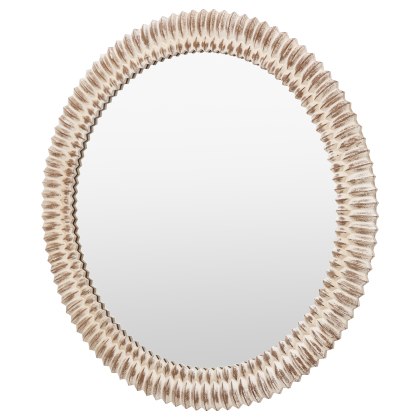 Gallery Direct Pimlico Round Mirror in Whitewash Gallery Direct Pimlico Round Mirror in Whitewash