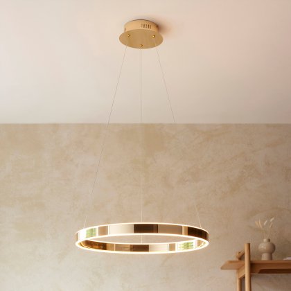 Gallery Direct Gen Pendant Light in French Gold Gallery Direct Gen Pendant Light in French Gold