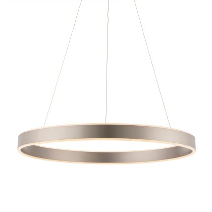 Gallery Direct Gen Pendant Light in Matt Nickel with Frosted Glass Gallery Direct Gen Pendant Light in Matt Nickel with Frosted Glass