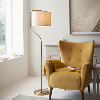 Gallery Direct Clement Floor Lamp Brushed Aged Brass Gallery Direct Clement Floor Lamp Brushed Aged Brass