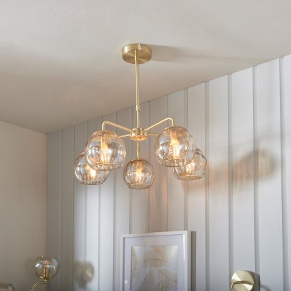 Gallery Direct Dimple Pendant Light in Brushed Brass Gallery Direct Dimple Pendant Light in Brushed Brass