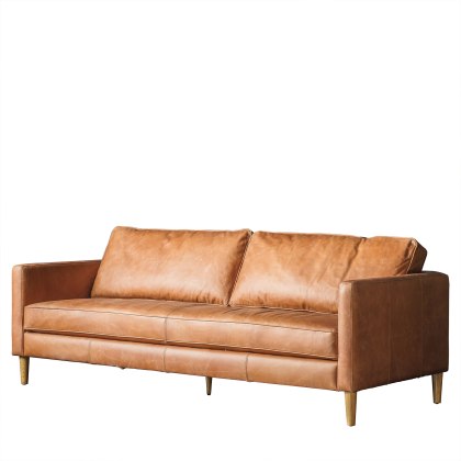 Gallery Direct Osborne 3 Seater Sofa Vintage Brown Gallery Direct Osborne 3 Seater Sofa Vintage Brown
