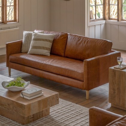 Gallery Direct Osborne 3 Seater Sofa Vintage Brown Gallery Direct Osborne 3 Seater Sofa Vintage Brown