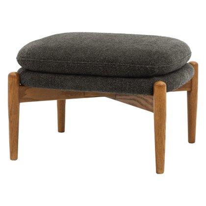 Gallery Direct Datsun Charcoal Boucle Footstool Gallery Direct Datsun Charcoal Boucle Footstool