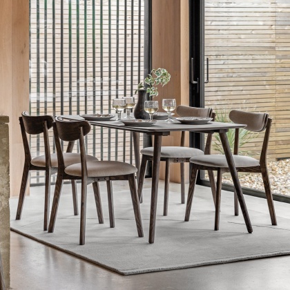 Gallery Direct Hatfield Dining Table Smoked Finish Gallery Direct Hatfield Dining Table Smoked Finish