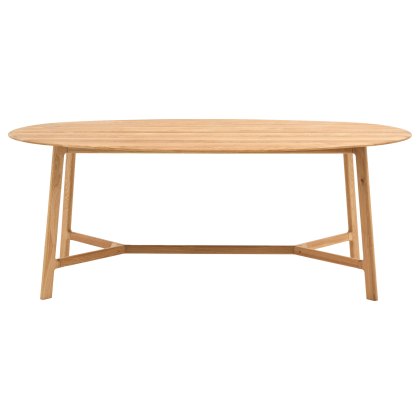 Gallery Direct Madrid Oval Dining Table, Oak Gallery Direct Madrid Oval Dining Table, Oak