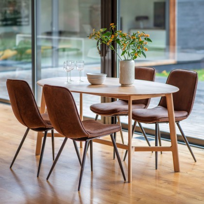 Gallery Direct Madrid Oval Dining Table, Oak Gallery Direct Madrid Oval Dining Table, Oak