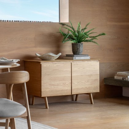 Gallery Direct Madrid 2 Door Sideboard, Oak Gallery Direct Madrid 2 Door Sideboard, Oak