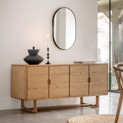 Gallery Direct Craft 4 Door Natural Sideboard Gallery Direct Craft 4 Door Natural Sideboard