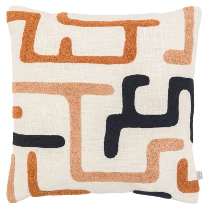 Gallery Direct Arul Embroidered Cushion Nutmeg Gallery Direct Arul Embroidered Cushion Nutmeg