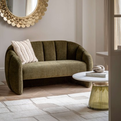 Gallery Direct Atella 2 Seater Sofa Moss Green Gallery Direct Atella 2 Seater Sofa Moss Green