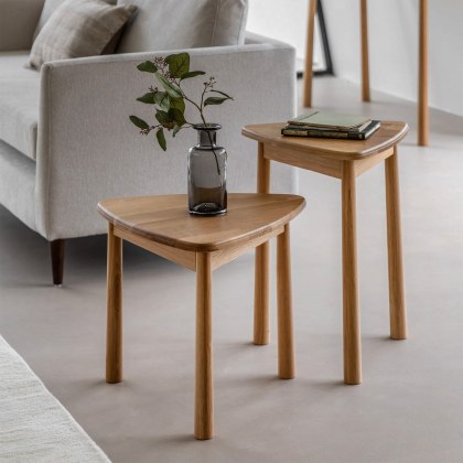 Gallery Direct Wycombe Oak Nest of Tables Gallery Direct Wycombe Oak Nest of Tables