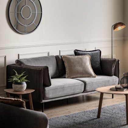 Gallery Direct Wigmore Truffle Velvet 3 Seater Sofa Gallery Direct Wigmore Truffle Velvet 3 Seater Sofa