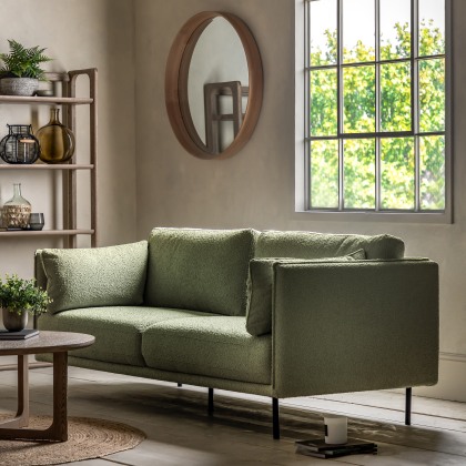 Gallery Direct Wigmore Verdant Green Boucle 3 Seater Sofa Gallery Direct Wigmore Verdant Green Boucle 3 Seater Sofa