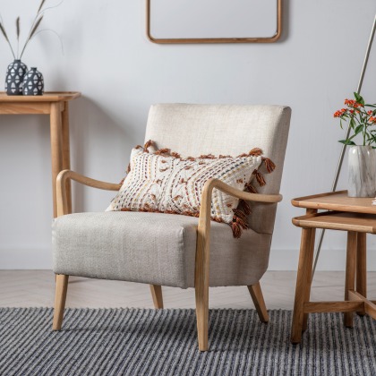 Gallery Direct Chedworth Armchair Natural Linen Gallery Direct Chedworth Armchair Natural Linen