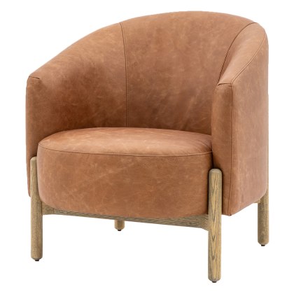 Gallery Direct Tindon Vintage Brown Leather Armchair Gallery Direct Tindon Vintage Brown Leather Armchair