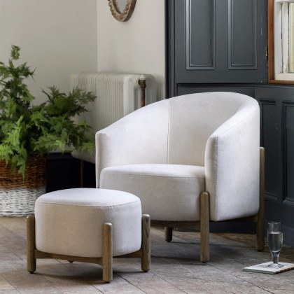 Gallery Direct Tindon Natural Footstool Gallery Direct Tindon Natural Footstool