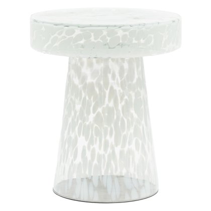 Murano Side Table, White Murano Side Table, White