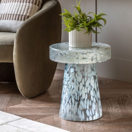 Murano Side Table, White Murano Side Table, White
