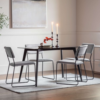 Gallery Direct Black Rectangle Dining Table Gallery Direct Black Rectangle Dining Table