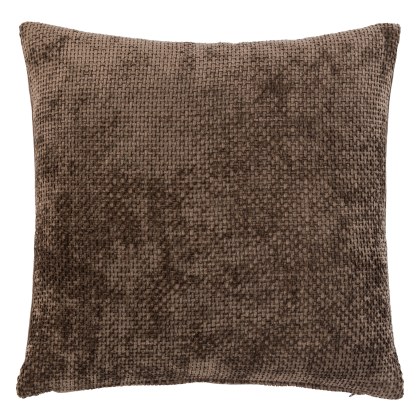 Gallery Direct Basketweave Chenille Chocolate Cushion Gallery Direct Basketweave Chenille Chocolate Cushion
