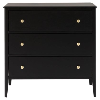Gallery Direct Acton Black 3 Drawer Chest Gallery Direct Acton Black 3 Drawer Chest