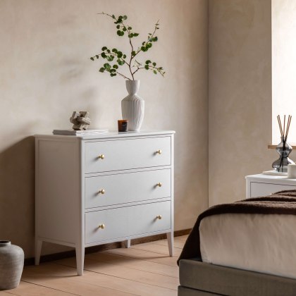 Gallery Direct Acton White 3 Drawer Chest Gallery Direct Acton White 3 Drawer Chest