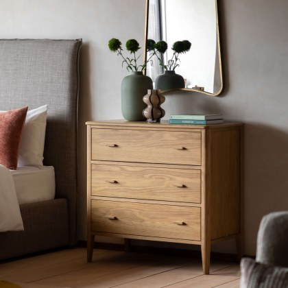 Gallery Direct Camden Natural 3 Drawer Chest Gallery Direct Camden Natural 3 Drawer Chest