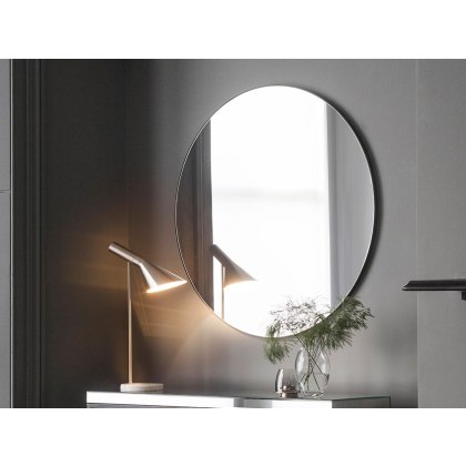 Gallery Direct Hayle Round Mirror Black Gallery Direct Hayle Round Mirror Black