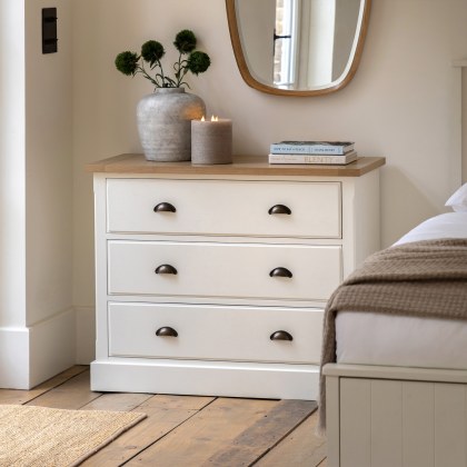 Gallery Direct Eton 3 Drawer Chest - White Gallery Direct Eton 3 Drawer Chest - White
