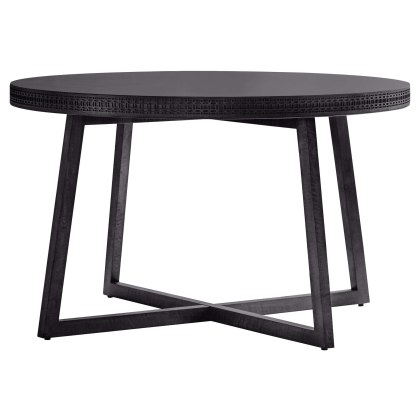 Gallery Direct Boho Round Dining Table, Black Gallery Direct Boho Round Dining Table, Black