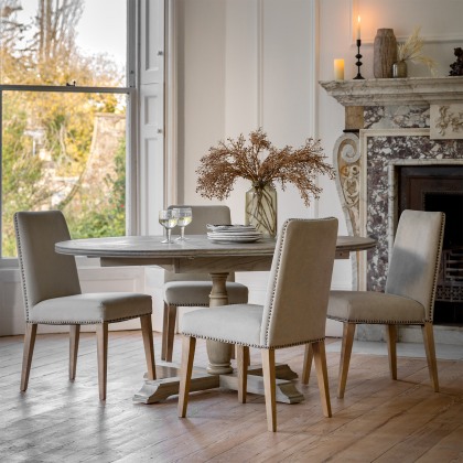 Gallery Direct Rustique Round Extending Dining Table Gallery Direct Rustique Round Extending Dining Table
