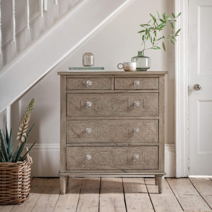 Gallery Direct Rustique 5 Drawer Chest Gallery Direct Rustique 5 Drawer Chest