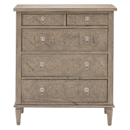 Gallery Direct Rustique 5 Drawer Chest Gallery Direct Rustique 5 Drawer Chest