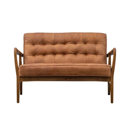 Gallery Direct Humber 2 Seater Sofa in Vintage Brown Gallery Direct Humber 2 Seater Sofa in Vintage Brown
