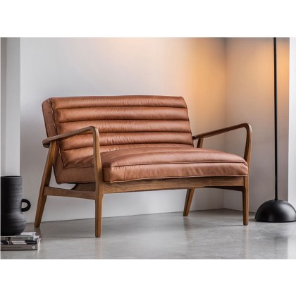 Gallery Direct Datsun Vintage Brown 2 Seater Sofa Gallery Direct Datsun Vintage Brown 2 Seater Sofa