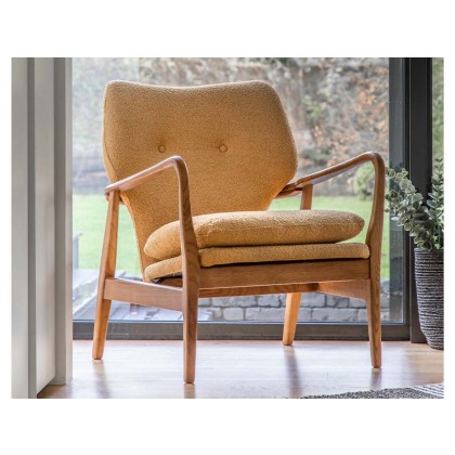 Gallery Direct Jensen Modern Armchair - Ochre Gallery Direct Jensen Modern Armchair - Ochre
