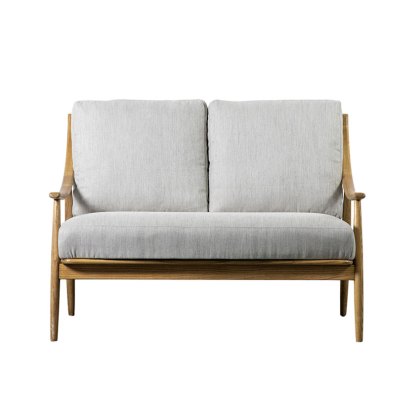 Gallery Direct Reliant Mid Century Modern 2 Seater Sofa | Natural Linen Gallery Direct Reliant Mid Century Modern 2 Seater Sofa | Natural Linen
