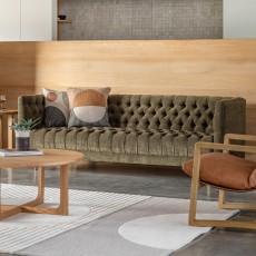 Gallery Direct Dalton Moss Green 3 Seater Sofa Gallery Direct Dalton Moss Green 3 Seater Sofa